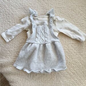 Carters Knit Dress Set, NB